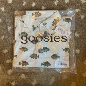 BNWT Goosies Lake Fish Print Long Sleeve Polo Shirt Size: 4T